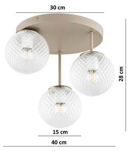 Brilagi - Lampadario a plafone STELLA 3xE27/60W/230V beige/oro
