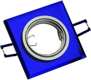 Faretto da incasso in vetro angolare blu