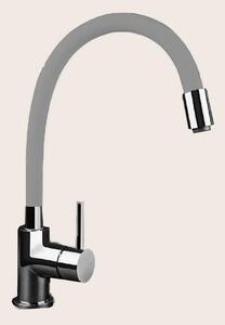 Rubinetto lavello cucina con canna flessibile grigio Cromo Artis Moderni
