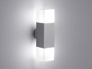 Applique a LED per esterni HUDSON, titanio, UP/DOWN, E14, 2x4 W, IP44, 33cm