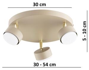 Brilagi - Faretto LED MONO 3xGX53/30W/230V beige/dorato