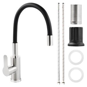 Rubinetto da cucina con bocchetta flessibile e girevole a 360°