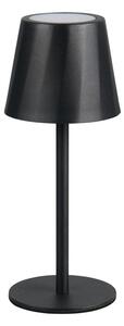 Lampada da tavolo LED nera opaca con paralume in metallo (altezza totale 21 cm) Diaz – Reality