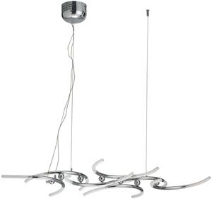 Lampada a sospensione Paulmann Living Bow, 14 x 10W, attacco G4, cromo/effetto satinato, 230V/12V, metallo/vetro