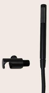 Elliot Kit Doccetta tonda con flessibile e presa acqua ottone nero opaco