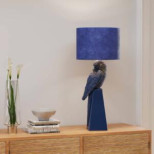 KARE Parrot lampada da tavolo con paralume, blu