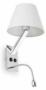 FARO BARCELONA Applique LED Moma-2 con lampada di lettura bianca