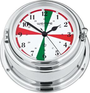 Wempe - CW360008 - Orologio da nave al quarzo - 150 mm - Ottone - Numeri arabi - Settori radiocomandati - BREMEN II