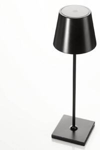 FARO BARCELONA Lampada LED da tavolo Toc con USB, IP54, nero