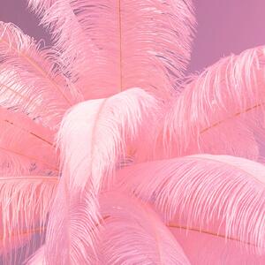 KARE Feather Palm piantana con piume, rosa