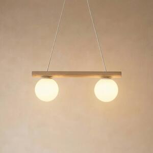 Lampada a sospensione Woodstock HELAM, dimmerabile, Legno chiaro, Soggiorno / Sala da pranzo, Legno, Campagna / Rustiche, Lampada a sospensione