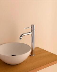 Rubinetto lavabo alto monocomando in ottone cromo Hidden