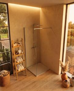 Walk in 70 cm parete doccia vetro temperato 6 mm 195 H cromo Linje
