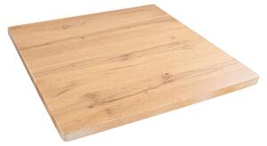 Piano tavolo Joan | 60 x 60 cm rettangolare | Legno | Colore: rovere | Bordo dritto | Piano in legno per cucina e bar