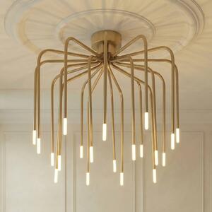 Plafoniera soffitto Ariadne Lucande, dimmerabile, Ottone / Oro, Soggiorno / Sala da pranzo, Metallo, Moderno, Plafoniera