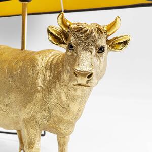 KARE Cow Gold lampada da tavolo paralume di lino