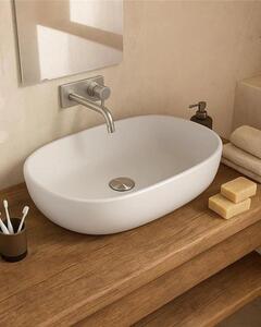 Ciotola 59x41 lavabo in Vetroceramica bianco opaco