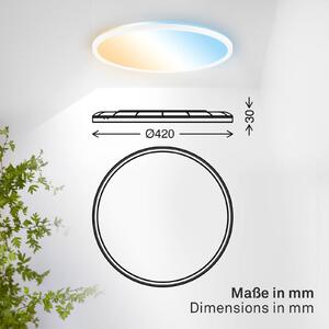 B.K. Licht Plafoniera soffitto Shallow, dimmerabile, Bianco / Opale, Studio / Ufficio, Plastica, Plafoniera