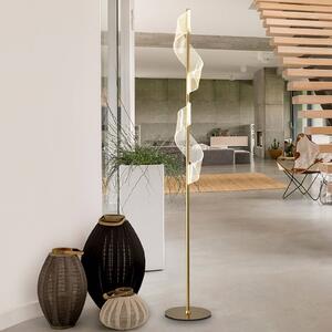 Schuller Valencia Lampada da terra Velas, Ottone / Oro, Soggiorno / Sala da pranzo, Alluminio, Moderno, Lampada da terra