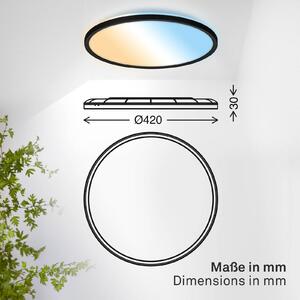 B.K. Licht Plafoniera soffitto Shallow, dimmerabile, Nero, Studio / Ufficio, Plastica, Plafoniera