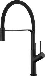 IMEX Rubinetto Cucina Miscelatore Monocomando con Bocca Flessibile colore Nero Opaco - GCE022/NG Sena