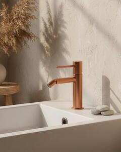 Miscelatore bidet senza scarico in ottone oro rosa spazzolato Memo