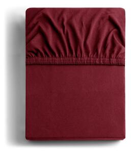 Lenzuolo con angoli burgundy in jersey 180x200 cm Amber – Restilo