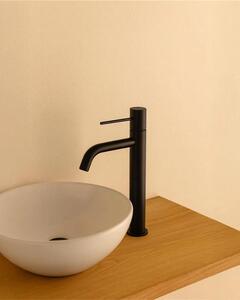 Rubinetto lavabo alto monocomando in ottone nero opaco Hidden