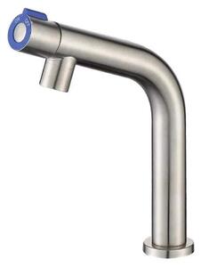 Lavabo da bagno in acciaio inossidabile, con un solo rubinetto per l'acqua fredda