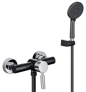Miscelatore per doccia, set doccia con miscelatore, colore nero