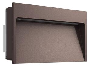 FLOS My Way applique LED larga da incasso, marrone