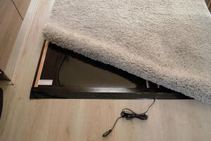 Riscaldamento per tappeti elettrico - Pellicola riscaldante per pavimenti - Calore confortevole - Con interruttore on/off - 80 x 120 cm - Nero