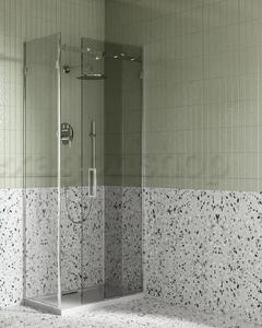 Box doccia 80x100 Sofia un anta scorrevole reversibile vetro 8 mm H 195 cromo