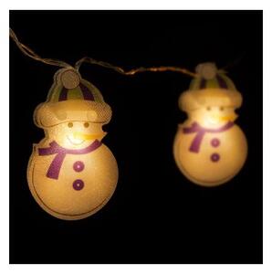 Catena luminosa LED 10xLED/2xAA 1,35 m bianco caldo pupazzo di neve