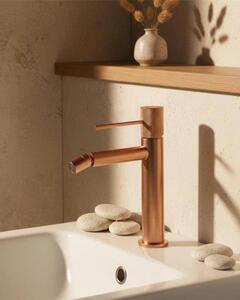 Rubinetto bidet senza scarico in ottone oro rosa spazzolato Melin