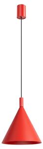 Lampada a sospensione NOX 25 rosso 1xE27 15W acciaio 140x24.5x24.5cm Sollux Lighting