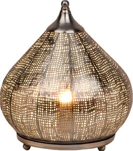 Lampada da tavolo orientale decorativa lampada da comodino lampada Jamiel argento