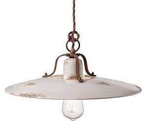 Ferroluce Lampada sospensione Giorgia ceramica bianca