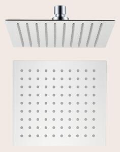 Soffione Doccia 25x25 Slim 2 mm Quadro in Acciaio
