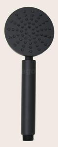 Doccetta 8 cm con presa acqua e flessibile in pvc nero opaco Smart