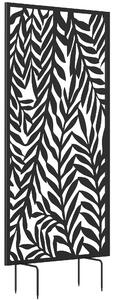 Outsunny Divisorio 65 x 130 cm Autoportante/Appeso Paravento, Parete divisoria schermante in metallo Nero | Aosom Italy