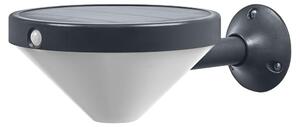 LEDVANCE ENDURA Style applique solare Lunar, luce bianca calda (3000K), sensore integrato, utilizzabile senza elettricità, lunga durata della batteria: 60 volte 30 secondi in modalità PIR, classe di protezione IP44, nero