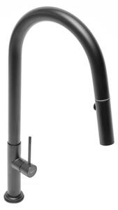 SAT miscelatore da cucina con canna a molla, 2 funzioni, nero SATBSD288C