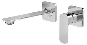 Rubinetto da bagno cromato modulare, miscelatore per lavabo – robusto in ottone, a risparmio idrico, facile da installare