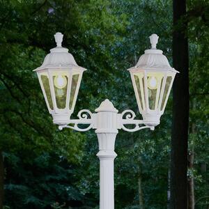 Fumagalli Lampione LED Artu Rut a 2 luci E27 bianco