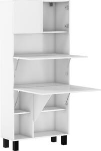 Scaffali pieghevoli per scrivania Scaffali HOMI Tavolo da parete per ufficio domestico Tavolo per computer Tavolo per computer portatile Tavolo pieghevole Bianco opaco