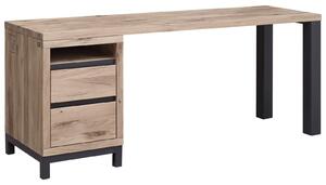 MASSIVMOEBEL24 | scrivania in legno di Quercia Selvatica 180x55x76 bianco oliato VILLANDERS #241