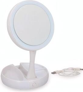 Grundig LED specchio cosmetico pieghevole, funzionamento a batteria/USB