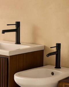 Coppia rubinetti lavabo e bidet senza scarico in ottone nero opaco Melin