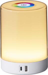 Lampada da tavolo LED Lampada da tavolo Funzione di oscuramento Cambio colore Porte di ricarica Funzione di memoria